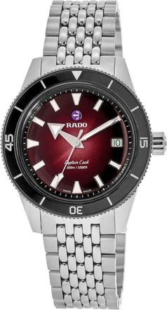 Rado Captain Cook Automatic Steel Burgundy Dial Mens Watch R32223408