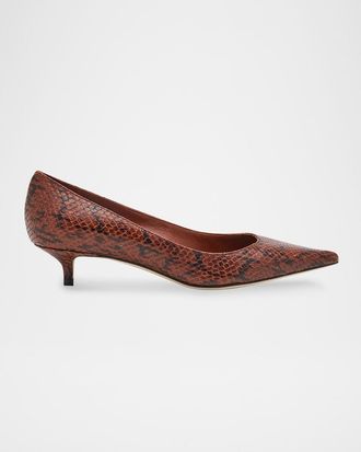 Jimmy Choo London Amelia Snake-Printed Leather Pumps