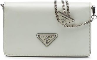 Prada Pre-owned Prada Mini Brushed Leather Chain Crossbody Ladies 09JTQ5TOBP9PCENL