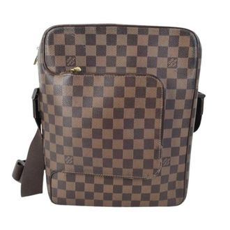 Louis Vuitton Brown Damier Canvas Ebene Leather Shoulder Bag (Pre-Owned)