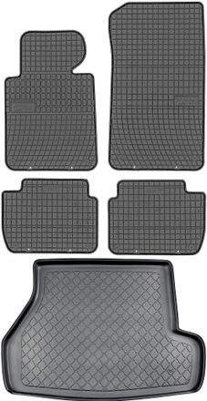 OEM Juego De Alfombrillas De Goma Para Coche Y Maletero Para Bmw Serie 3 E46 Estate (1998-08.2005)