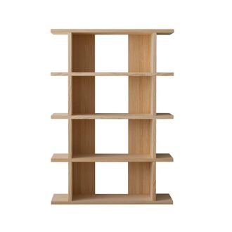 Naan Furniture Librer&iacute;a de pino macizo barnizado 1x4