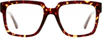 Kuboraum Tortoise Acetaat Vierkante Brilmonturen - Dames - Brillen - Bruin - ONE Size - Accessoires