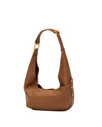 Hammitt Hammitt Tom Zip Mahogany Pebble Brushed Gold Red Zip Med