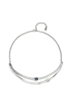 UNOde50 Multicolor Rigid Crystal Necklace in Silver at Nordstrom