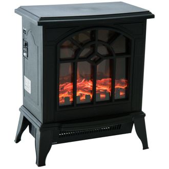 HOMCOM Electric Heater - 1000W/2000W-Black - HOMCOM | TJ Hughes Black