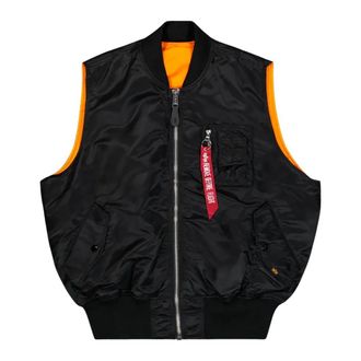 Alpha Industries Klassieke Ma-1 Stijl Vest in Zwart - Heren - Bodywarmers - Zwart - XL - Jassen