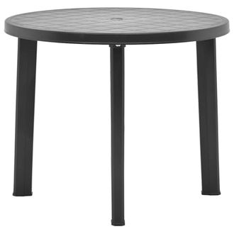 vidaXL Tavolo Da Giardino Antracite 89 Cm In Plastica - Vidaxl