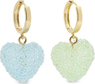 Crystal Haze Jelly hartvormige oorbellen - Goud