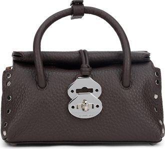 Zanellato Womens Shoulder Bag Dotta Brown Calfskin Handbags Hand