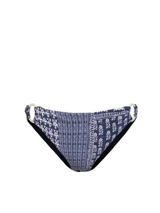 Change of Scenery Camilla Ring Trim Lowrise Hipster Bikini Bottom in Tivara Patchwork at Nordstrom, Size X-Small