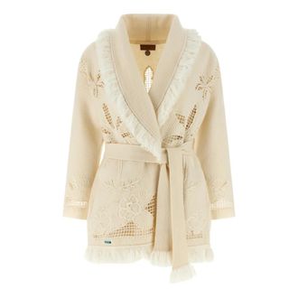 Alanui Islands Diary Cardigan - female - Alanui - Cardigans - White - XS - Knitwear