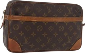 Louis Vuitton Pre-owned Clutch Bag - Dames - Vintage Clutch - Bruin - ONE Size - Leer - Vintage