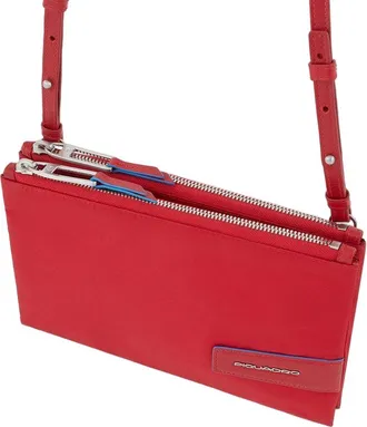Piquadro Mens Clutch Red Recycled Nylon Bags - Clutches