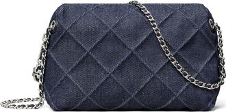 Tory Burch Fleming Denim Soft Crossbody Bag in Blue at Nordstrom