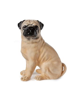 Schubiger M&ouml;bel Figur Mops Carlino Beige H: 34 cm