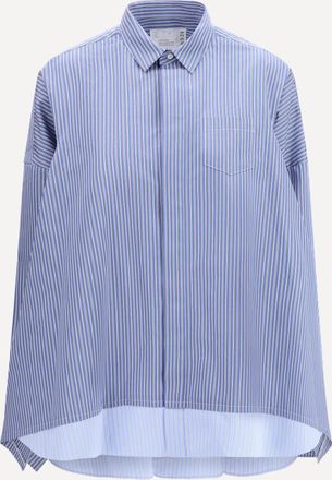 sacai Camicia in popeline a righe Woman 1
