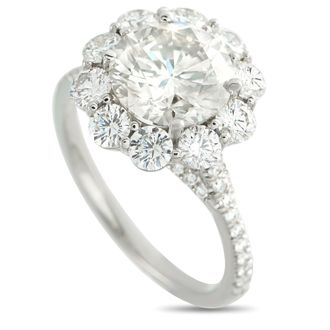 Luxury Bazaar 18K White Gold 3.74ct Diamond Ring MF54-031726