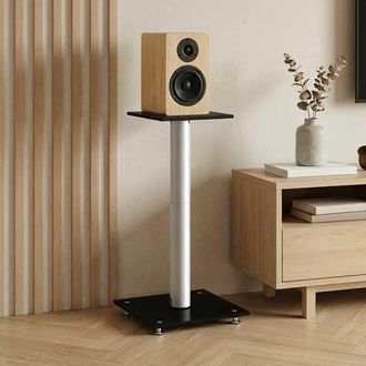 vidaXL Vidaxl - Pedane Casse 2pz Nero Argento Vetro Temperato Design 1 Pilastro