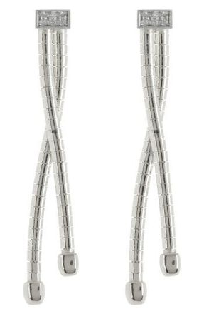 Meshmerise Diamond Twist Drop Earrings - 0.08 ctw in White at Nordstrom Rack