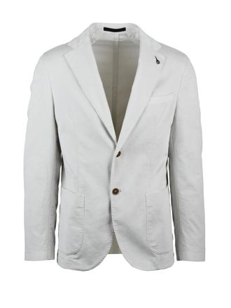 Paoloni Velvet Jacket With Tailored Fit And Button Closure