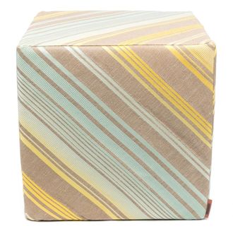 Missoni Home Saint Remy Pouf Cube in Geel/Reseda - Heren - Meubels - Veelkleurig - ONE Size - Home