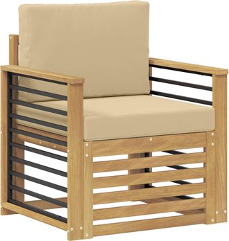 vidaXL Conjunto De Sof&aacute;s De Exterior Poli&eacute;ster Blanco Vidaxl