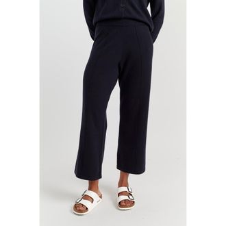 Chinti and Parker Wool-Cashmere Cropped Wide-Leg Pants in Navy at Nordstrom, Size X-Small