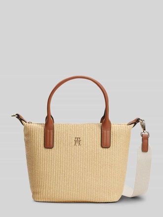 Tommy Hilfiger Henkeltasche aus Bast in Sand, Gr&ouml;&szlig;e 1