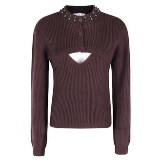 Isabelle Blanche Top en Shrug Set - Dames - Ronde hals truien - Bruin - M - Truien & Vesten