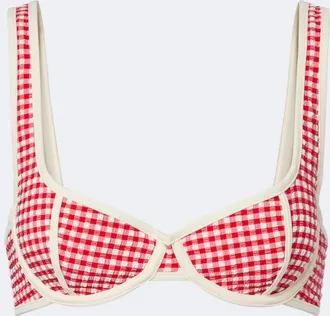 Montce Swim Top de bikini Romy de sirsaca a cuadros vichy