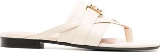 Bally Elia leather flat sandals - women - Calf Leather/Calf Leather/PVC - 34 - White
