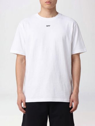 Off-white T-shirt girocollo in cotone