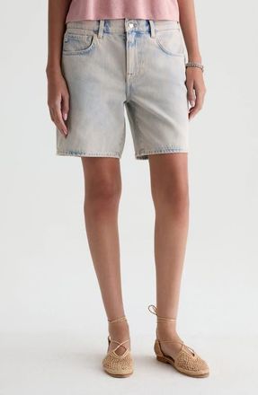AG - Adriano Goldschmied Ex-Boyfriend Mid Thigh Denim Shorts in Mojave Pink at Nordstrom, Size 31