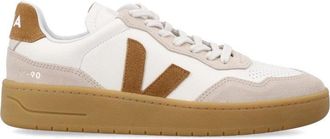 Veja White V-90 Sneakers With Streamlined Silhouette