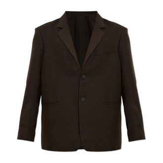 STUDIO NICHOLSON Jassen, Heren, Bruin, S, Katoen, Roversi Wool Blazer