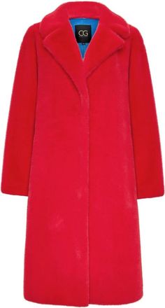 Cesare Gaspari Deluxe Lange Jas met Rugprint - Liefhebbers - Dames - Mantel - Rood - M - Polyester - Jassen