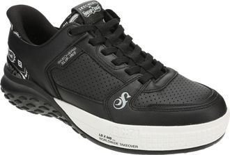 Skechers Mens Sizzle Snoop Sizzle Toke Slip-Ins Slip-On Sneakers, Black Leather, 12 UK