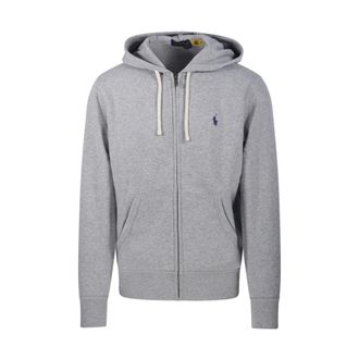 Ralph Lauren Zip-throughs, male, Gray, S, Hoody Sweatshirt