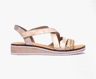 Rieker V3663-90 Womens Sandals Gold - Size UK 7.5