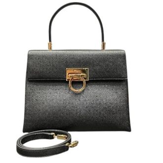 Ferragamo Pre-owned Handbags, female, Black, Size: ONE SIZE Pre-owned Leather 2way Handbag