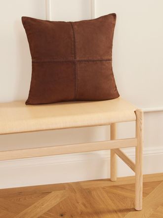 Ralph Lauren Home Cuscino In Camoscio A Pannelli Siera - Marrone