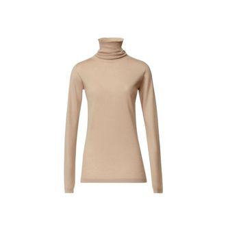Fabiana Filippi Turtlenecks, female, Beige, Size: 2XS Jersey Cuello Vuelto