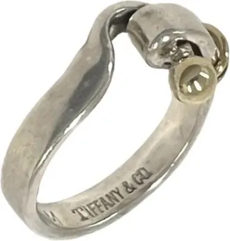 Tiffany & Co. Gold Silver Yellow Gold (18K) Silver 925 Band Ring (Pre-Owned)
