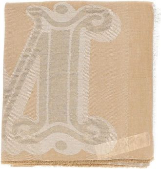 Max Mara Jacquard linen-blend scarf Woman One Size