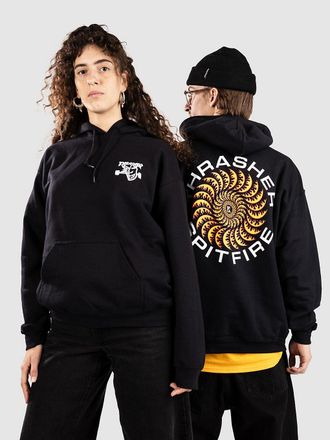 Thrasher X Spitfire Classic Swirl Hoodie schwarz