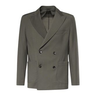 Michael Coal Blazers, male, Green, Size: XL MC-Austin Double Breasted Jacket