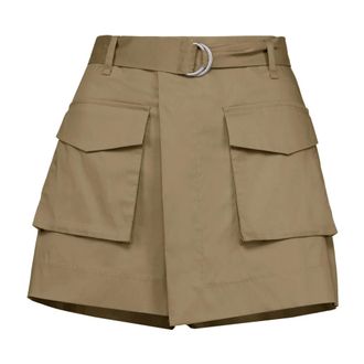 Bomboogie Pantalones Cortos de Algod&oacute;n - Skirts - Mujer - Beige - 4XL
