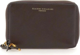 Gianni Chiarini Dollaro Portemonnee - Dames - Portefeuilles - Bruin - ONE Size - Leer - Accessoires