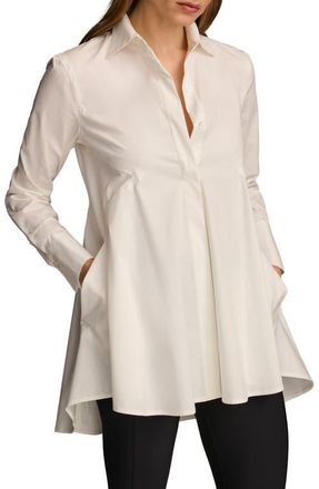 DKNY High-Low A-Line Tunic in Cream at Nordstrom, Size X-Small